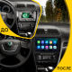 Штатная магнитола Lesko для Skoda Octavia II (A5) Рестайлинг 2008-2013 экран 10" 4/64Gb 4G Wi-Fi GPS Top