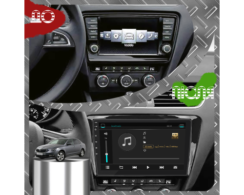 Штатная магнитола Lesko для Skoda Octavia III (A7) Рестайлинг 2017-2020 экран 10" 6/128Gb 4G Wi-Fi GPS Top