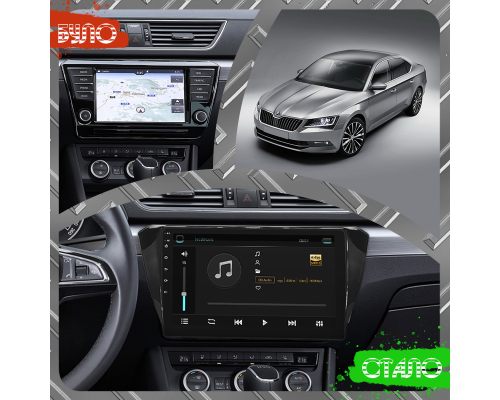 Штатная магнитола Lesko для Skoda Superb III 2015-2019 экран 10" 6/128Gb 4G Wi-Fi GPS Top