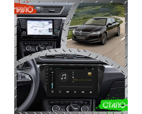 Штатная магнитола Lesko для Skoda Superb III Рестайлинг 2019-н.в. экран 10" 2/32Gb Wi-Fi GPS Base