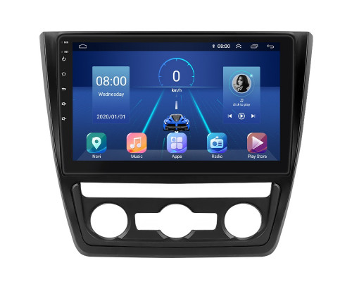 Штатная магнитола Lesko для Skoda Yeti I 2009-2014 экран 10" 6/128Gb 4G Wi-Fi GPS Top