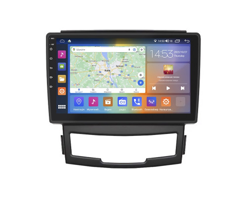 Штатная магнитола Lesko для SsangYong Actyon II Рестайлинг 2013-н.в. экран 9" 2/32Gb CarPlay 4G Wi-Fi GPS Prime