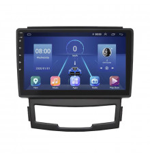 Штатная магнитола Lesko для SsangYong Korando III 2010-2013 экран 9" 6/128Gb 4G Wi-Fi GPS Top