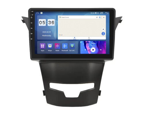 Штатная магнитола Lesko для SsangYong Korando III Рестайлинг 2013-2017 экран 9" 2/32Gb CarPlay 4G Wi-Fi GPS Prime