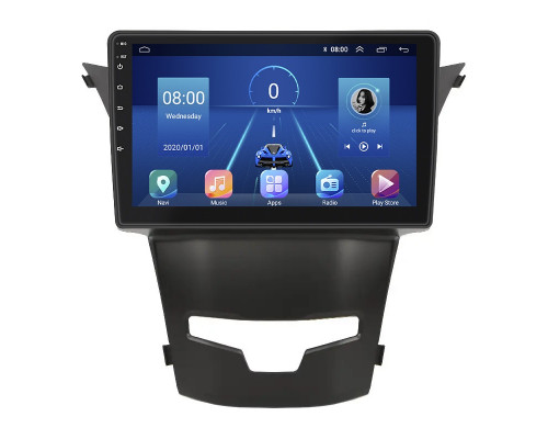 Штатная магнитола Lesko для SsangYong Korando III Рестайлинг 2013-2017 экран 9" 4/64Gb 4G Wi-Fi GPS Top