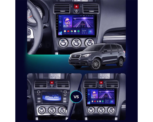 Штатная магнитола Lesko для Subaru Forester IV Рестайлинг 2 2016-2018 экран 9" 2/32Gb CarPlay 4G Wi-Fi GPS Prime