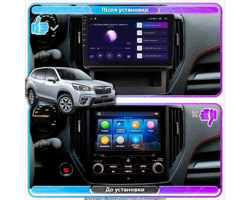 Штатная магнитола Lesko для Subaru Forester V 2018-2021 экран 9" 2/32Gb Wi-Fi GPS Base