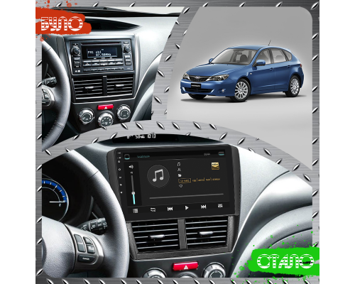Штатная магнитола Lesko для Subaru Impreza III 2007-2011 экран 9" 6/128Gb 4G Wi-Fi GPS Top