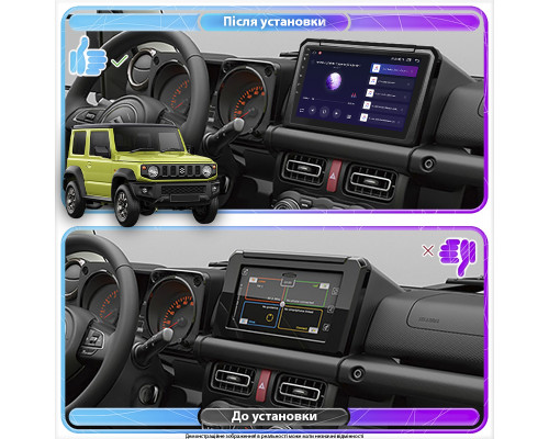 Штатная магнитола Lesko для Suzuki Jimny IV 2018-н.в. экран 9" 4/64Gb CarPlay 4G Wi-Fi GPS Prime