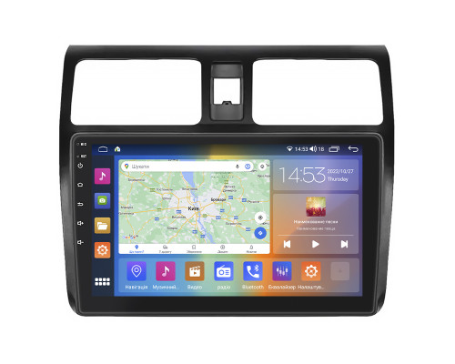 Штатная магнитола Lesko для Suzuki Swift III 2004-2011 экран 10" 2/32Gb CarPlay 4G Wi-Fi GPS Prime