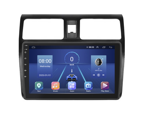 Штатная магнитола Lesko для Suzuki Swift III 2004-2011 экран 10" 4/64Gb 4G Wi-Fi GPS Top