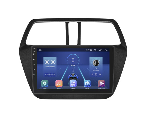 Штатная магнитола Lesko для Suzuki SX4 II (S-Cross) 2013-2016 экран 9" 2/32Gb 4G Wi-Fi GPS Top