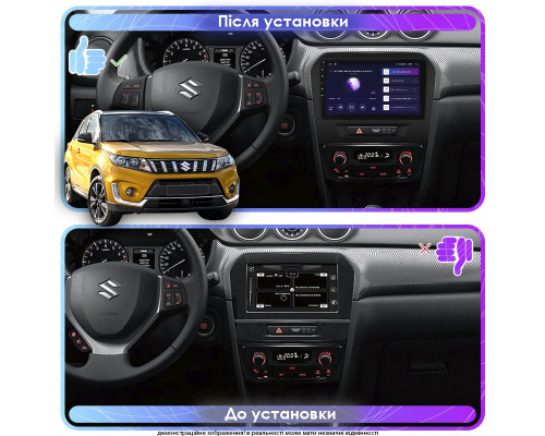 Штатная магнитола Lesko для Suzuki Vitara II Рестайлинг 2018-н.в. экран 9" 2/32Gb Wi-Fi GPS Base