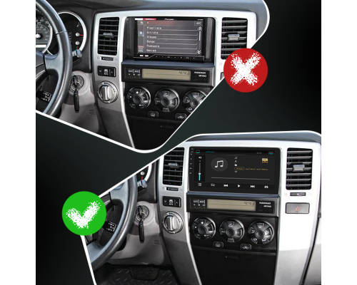 Штатная магнитола Lesko для Toyota 4Runner IV Рестайлинг 2005-2009 экран 9" 2/32Gb Wi-Fi GPS Base