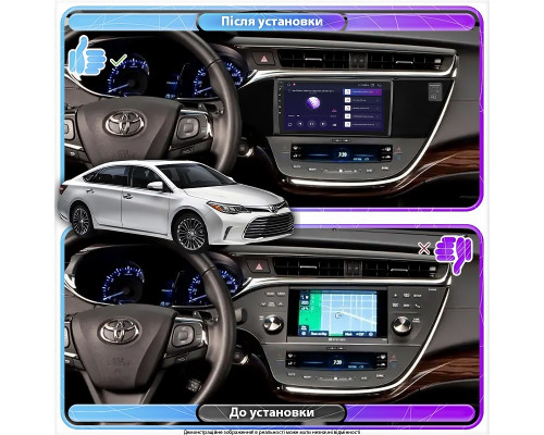 Штатная магнитола Lesko для Toyota Avalon IV Рестайлинг 2015-2018 экран 9" 2/32Gb Wi-Fi GPS Base