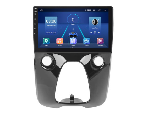 Штатная магнитола Lesko для Toyota Aygo II 2014-2018 экран 10" 6/128Gb 4G Wi-Fi GPS Top