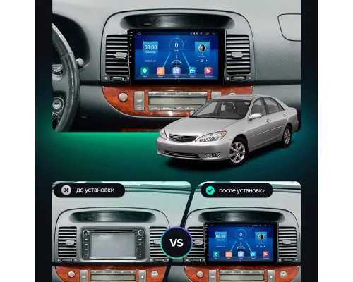Штатная магнитола Lesko для Toyota Camry V (XV30) 2001-2004 экран 9" 2/32Gb CarPlay 4G Wi-Fi GPS Prime