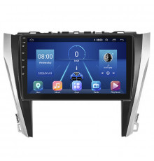 Штатная магнитола Lesko для Toyota Camry VII (XV50) Рестайлинг 2014-2017 экран 10" 2/32Gb 4G Wi-Fi GPS Top