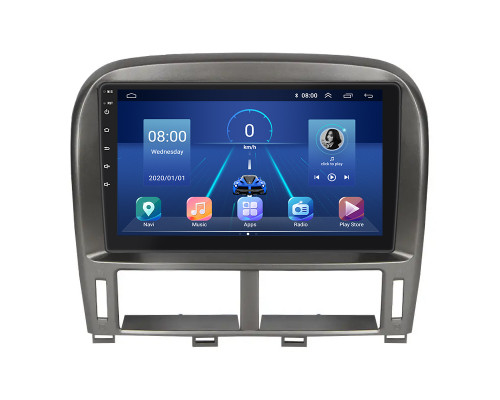 Штатная магнитола Lesko для Toyota Celsior III (F30) ver 2 2000-2003 экран 9" 2/32Gb 4G Wi-Fi GPS Top