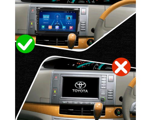 Штатная магнитола Lesko для Toyota Estima III 2006-2008 экран 9" 2/32Gb 4G Wi-Fi GPS Top