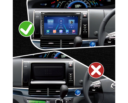 Штатная магнитола Lesko для Toyota Estima III Рестайлинг 2008-2012 экран 9" 4/64Gb 4G Wi-Fi GPS Top