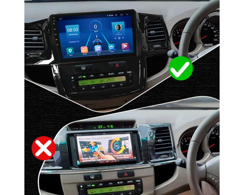Штатная магнитола Lesko для Toyota Fortuner I 2005-2015 экран 9" 2/32Gb 4G Wi-Fi GPS Top
