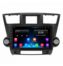 Штатная магнитола Lesko для Toyota Highlander II (U40) 2007-2010 экран 10" 2/32Gb Wi-Fi GPS Base