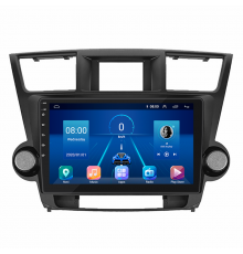 Штатная магнитола Lesko для Toyota Highlander II (U40) 2007-2010 экран 10" 6/128Gb 4G Wi-Fi GPS Top