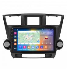 Штатная магнитола Lesko для Toyota Highlander II (U40) Рестайлинг 2010-2013 экран 10" 2/32Gb CarPlay 4G Wi-Fi GPS Prime