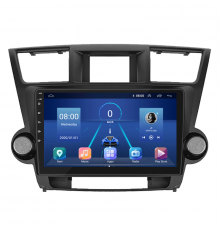 Штатная магнитола Lesko для Toyota Highlander II (U40) Рестайлинг 2010-2013 экран 10" 4/32Gb 4G Wi-Fi GPS Top