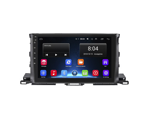 Штатная магнитола Lesko для Toyota Highlander III (U50) Рестайлинг 2016-2019 экран 10" 2/32Gb Wi-Fi GPS Base