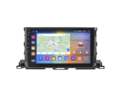 Штатная магнитола Lesko для Toyota Highlander III (U50) Рестайлинг 2016-2019 экран 10" 4/64Gb CarPlay 4G Wi-Fi GPS Prime