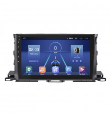 Штатная магнитола Lesko для Toyota Highlander III (U50) Рестайлинг 2016-2019 экран 10" 4/64Gb 4G Wi-Fi GPS Top