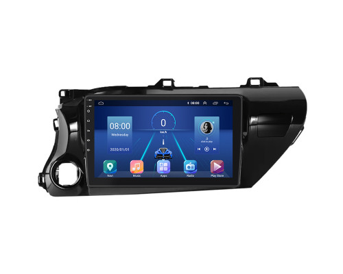 Штатная магнитола Lesko для Toyota Hilux VIII 2015-2020 экран 10" 4/32Gb 4G Wi-Fi GPS Top