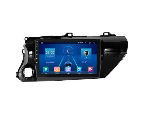 Штатная магнитола Lesko для Toyota Hilux VIII 2015-2020 экран 10" 6/128Gb 4G Wi-Fi GPS Top