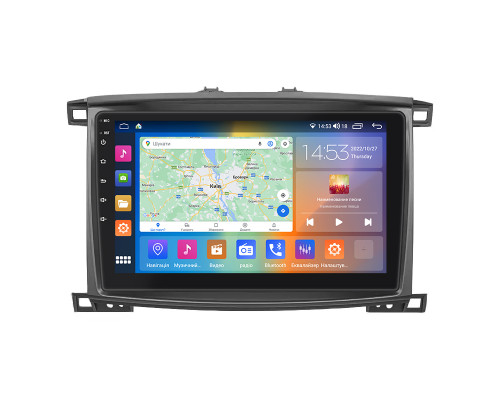 Штатная магнитола Lesko для Toyota Land Cruiser 100 Series Рестайлинг 2 2005-2007 экран 10" 2/32Gb CarPlay 4G Wi-Fi GPS Prime