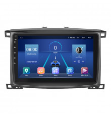 Штатная магнитола Lesko для Toyota Land Cruiser 100 Series Рестайлинг 2 2005-2007 экран 10" 2/32Gb 4G Wi-Fi GPS Top