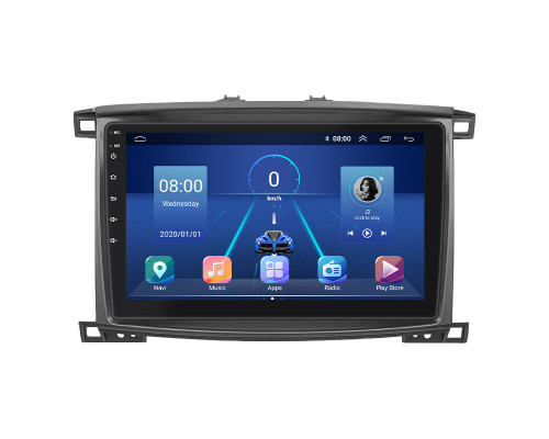 Штатная магнитола Lesko для Toyota Land Cruiser 100 Series Рестайлинг 2 2005-2007 экран 10" 2/32Gb 4G Wi-Fi GPS Top