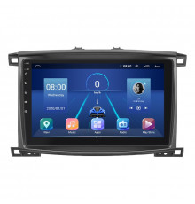 Штатная магнитола Lesko для Toyota Land Cruiser 100 Series Рестайлинг 2 2005-2007 экран 10" 6/128Gb 4G Wi-Fi GPS Top