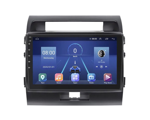 Штатная магнитола Lesko для Toyota Land Cruiser 200 Series Рестайлинг 1 2012-2015 экран 10" 6/128Gb 4G Wi-Fi GPS Top
