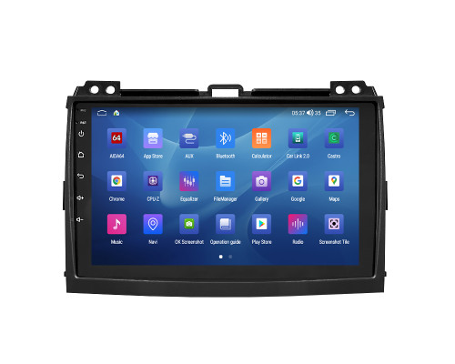 Штатная магнитола Lesko для Toyota Land Cruiser Prado 120 Series 2002-2007 экран 9" 2/32Gb CarPlay 4G Wi-Fi GPS Prime