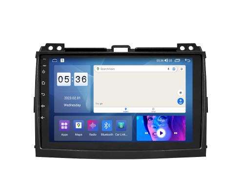 Штатная магнитола Lesko для Toyota Land Cruiser Prado 120 Series 2002-2007 экран 9" 4/64Gb CarPlay 4G Wi-Fi GPS Prime