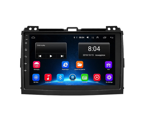 Штатная магнитола Lesko для Toyota Land Cruiser Prado 120 Series Рестайлинг 2007-2009 экран 9" 2/32Gb Wi-Fi GPS Base