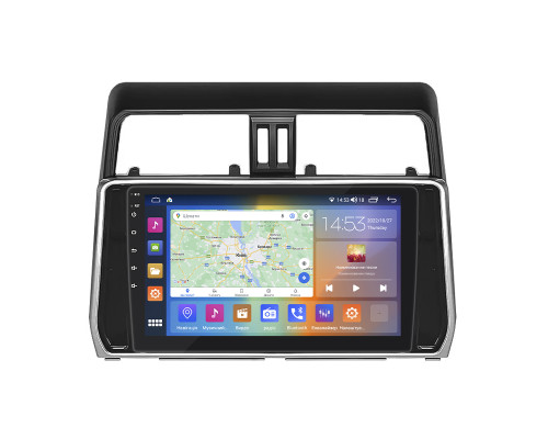 Штатная магнитола Lesko для Toyota Land Cruiser Prado 150 Series Рестайлинг 2 2017-2020 экран 10" 4/64Gb CarPlay 4G Wi-Fi GPS Prime