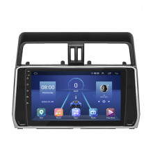 Штатная магнитола Lesko для Toyota Land Cruiser Prado 150 Series Рестайлинг 2 2017-2020 экран 10" 4/32Gb 4G Wi-Fi GPS Top