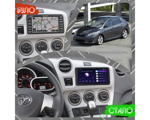Штатная магнитола Lesko для Toyota Matrix II (E140) 2008-2014 экран 9" 2/32Gb CarPlay 4G Wi-Fi GPS Prime