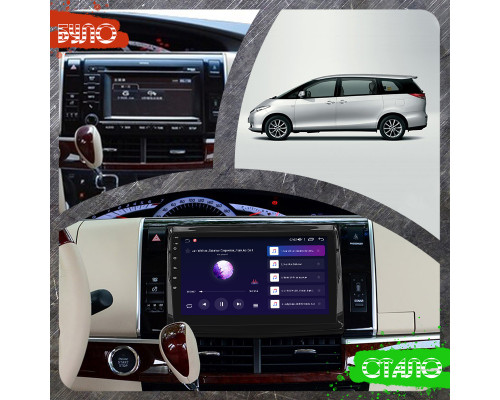Штатная магнитола Lesko для Toyota Previa III (XR50) 2006-2019 экран 9" 2/32Gb CarPlay 4G Wi-Fi GPS Prime