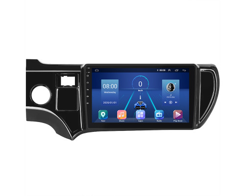 Штатная магнитола Lesko для Toyota Prius c I 2011-2015 экран 9" 4/64Gb 4G Wi-Fi GPS Top
