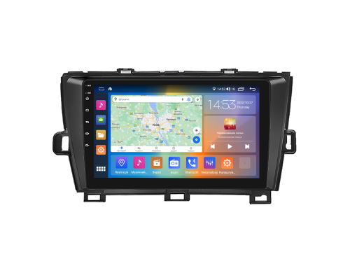 Штатная магнитола Lesko для Toyota Prius III Рестайлинг (XW30) 2011-2015 экран 9" 4/64Gb CarPlay 4G Wi-Fi GPS Prime
