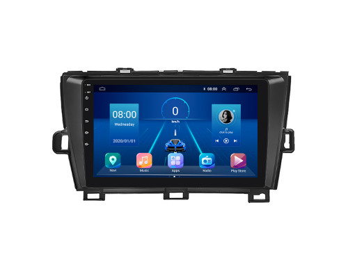 Штатная магнитола Lesko для Toyota Prius III Рестайлинг (XW30) 2011-2015 экран 9" 4/64Gb 4G Wi-Fi GPS Top
